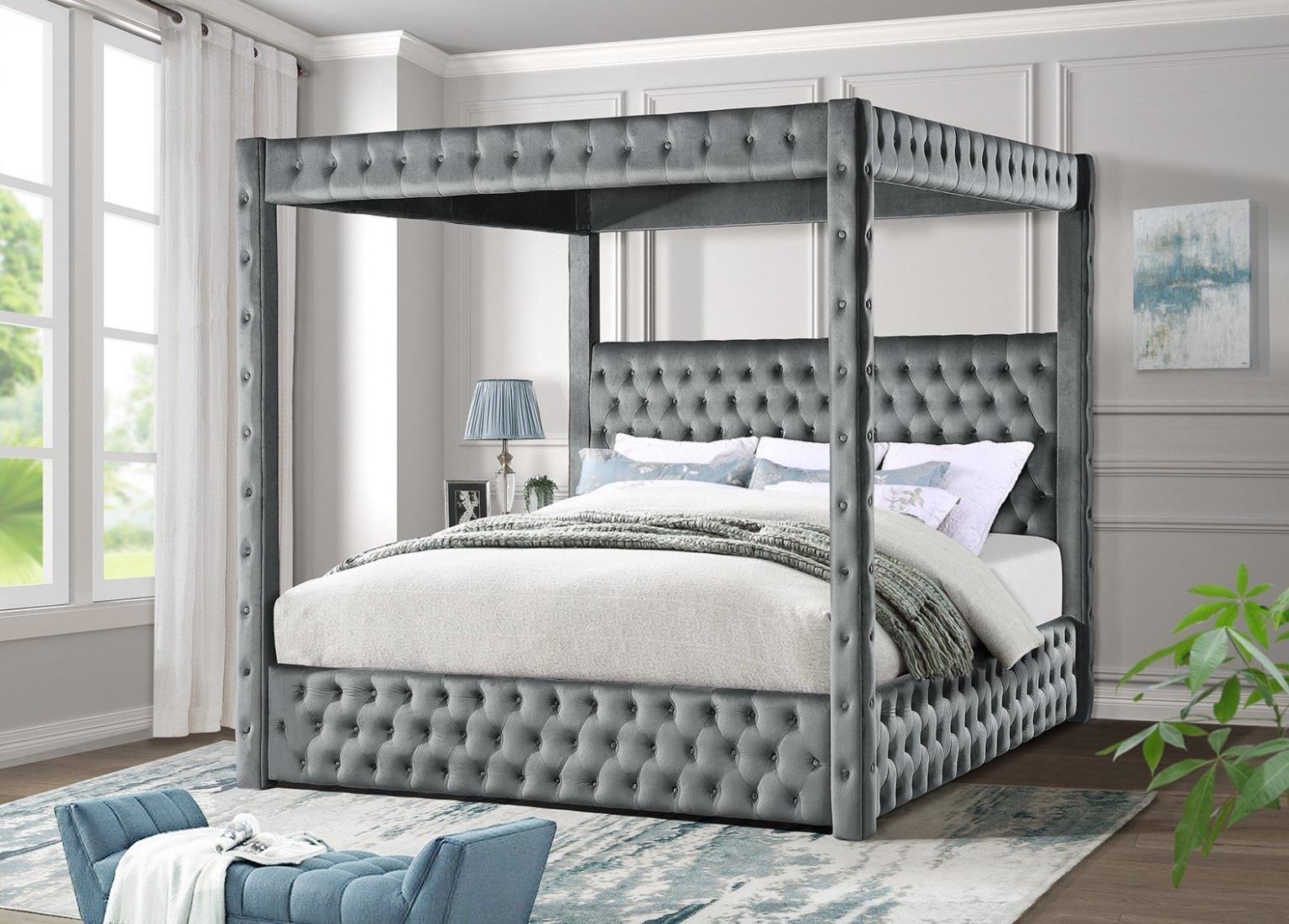 Harlem Canopy Bed Grey Image