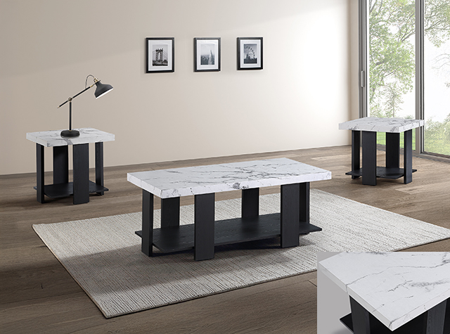 Boris - 3 Piece Cocktail Set - Faux Marble Image
