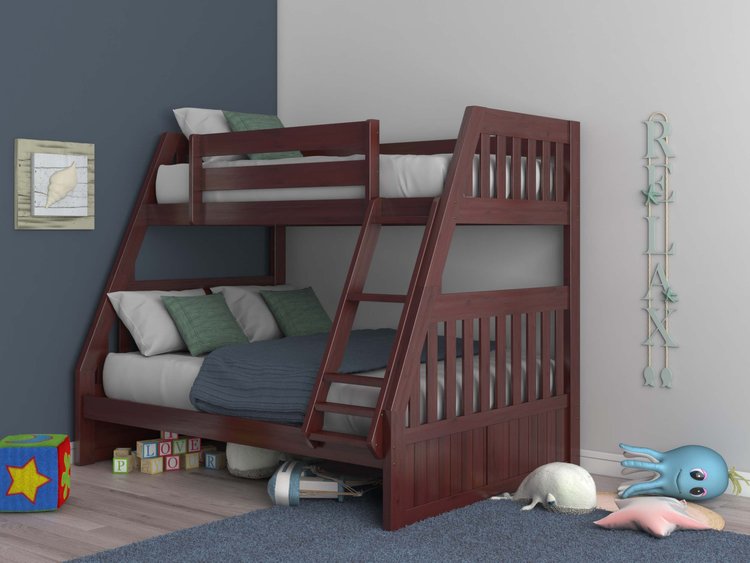 2819 TWIN-FULL BUNK BED MERLOT Image