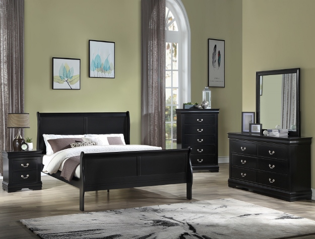 Louis Philip Black Bedroom Group Image
