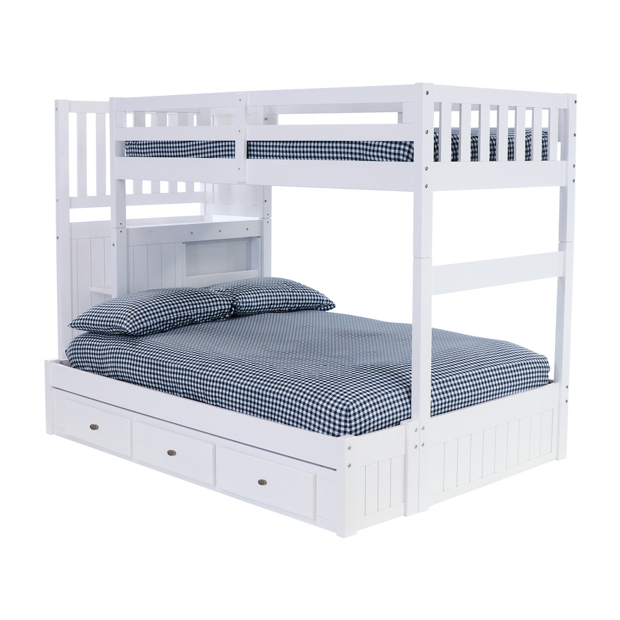 0217 WHITE STAIRCASE BUNK BED Image